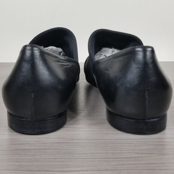 Via Spiga Tate Loafer, Black Leather & Elastic, Womens Size 7.5 US / 37.5 - Picture 5 of 12
